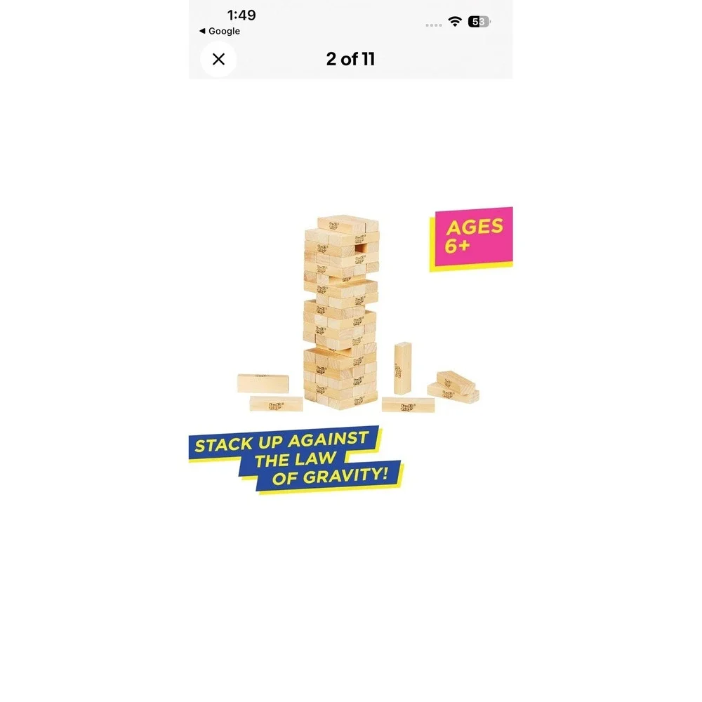 Classic Jenga Wood Block Tower Game‎ Family Party Game 1+ Players